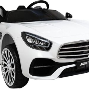 12V Kids Two Seaters Ride On Car with Parental Remote Control, Electric Car for Kids, Ride on Vehicle with Double Doors, Bluetooth, Safety Belt,LED Light-Red