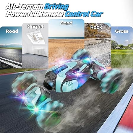 Gesture Sensing RC Stunt Car - Best Gifts for Boys 6-12 Year Old 360° Rotating 4WD Remote Control Transform Hand Controlled Car Birthday Presents for Kids Age 7 8 9 10 11 yr - Image 3