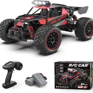 Scientoy 1:14 Remote Control Car, 30+KM/H High Speed All Terrain RC Cars for Boys Age 8-12, 2.4 GHz Off-Road RC Truck, Ideal Gifts for Adults Kids with 2 Rechargeable Batteries