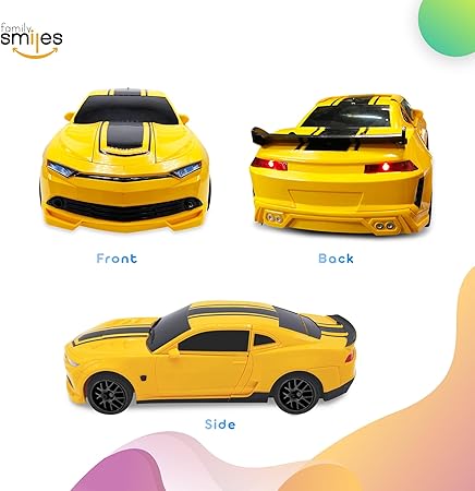 Kids Transforming Robot RC Car Toys for Boys 8-13 Remote Control Gift Yellow - Image 3