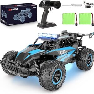 kolegend Remote Control Car, 2.4GZh High Speed 20km/h RC Monster Trucks 30+min with LED Headlight and Rechargeable Battery for Boys Girls Kids