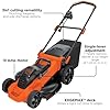 BLACK+DECKER 20-Inch Corded Electric Lawn Mower, Ultra Light Push Mower - Image 2