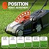 Litheli Electric Lawn Mower Cordless,Grass Cutter Machine for 3200 Sq. Ft.Lawnmower with Brushless Motor - Image 2