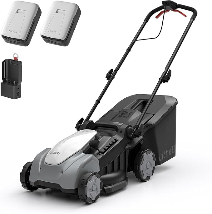 Litheli Electric Lawn Mower Cordless,Grass Cutter Machine for 3200 Sq. Ft.Lawnmower with Brushless Motor