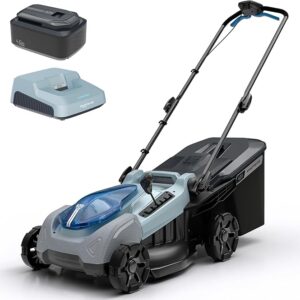 18-Inch Electric Lawn Mower, 40V Brushless Cordless Push Mower with 4.0Ah Battery