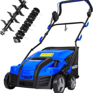 BILT HARD 16 Inch Dethatcher Scarifier Electric Powered, 15 Amp Copper Motor
